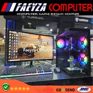 PC Gaming Fullset AMD Ryzen 5 5600GT SSD 128GB LED 24inc Keyboard Mouse GAMING