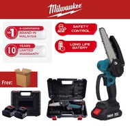 🔥Milwaukee 388VF Cordless Chainsaw Chainsaw Electric Pruning Saw Rechargeable Lithium Battery Mini Electric Saw