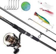 Dr.Fish Saltwater Fishing Rod and Reel Combos Surf Casting 12ft Surf Rod Carbon Fiber 10000 Spinning