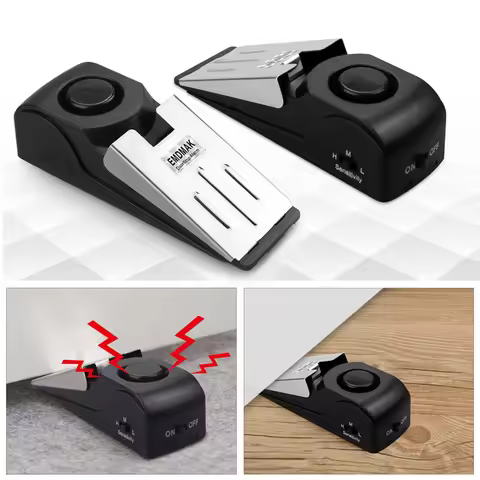 Door Obstruction Anti-theft Alarm Home Security Door Stopper Hotel Security Devices 120DB Loud Anti-