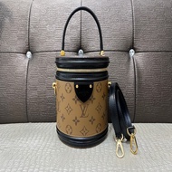 LV 雙色原花Cannes手提斜背罐頭包