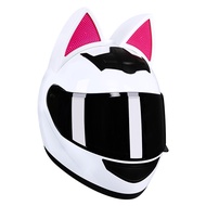 New design HNJ  motorcycle cat helmet grey bow Adults Young cute motorcycle helmets full face helmet