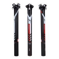 BALUGOE Lightweight T800 Carbon Fiber Seatpost MTB Road Bicycle Joint Seating Tube 3k Glossy Seat Po