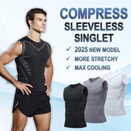 ROOFLESS Baju Singlet Lelaki Fit Singlet Gym Lelaki Compression Shirt Sleeveless Tight Shirt Man Baj