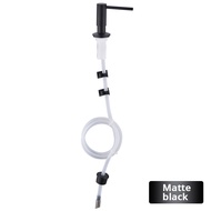 Original Matte Black Silicone Tube Stainless Steel Press Head Dishwashing Liquid Soap Dispenser Deck