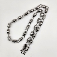 C09 Necklace Hijab Large Size 10 Mm Length 29 Inches Genuine Stainless Steel Big Noodles Beautiful T