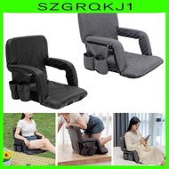 [szgrqkj1] Stadium Chair Upgraded Armrest Comfort Easy to Carry Foldable Seat Cushion with Back Support for Outdoor Indoor