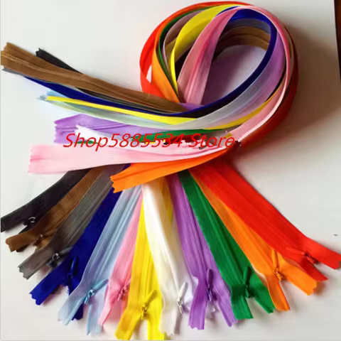5/10pcs 3# 28cm/30cm/40cm/50cm/60cm nylon invisible soft tulle coil Chiffon zipper sewing Silk Zippe