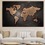 120x180cm Abstract World Map Canvas Painting Black World Map Print On Canvas For Office Room Picture 1007