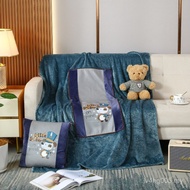 Quilt Office Dual-use Technology Two-in-One Pillow Car Nap Cloth Blanket Bear Factory Direct Sales Q