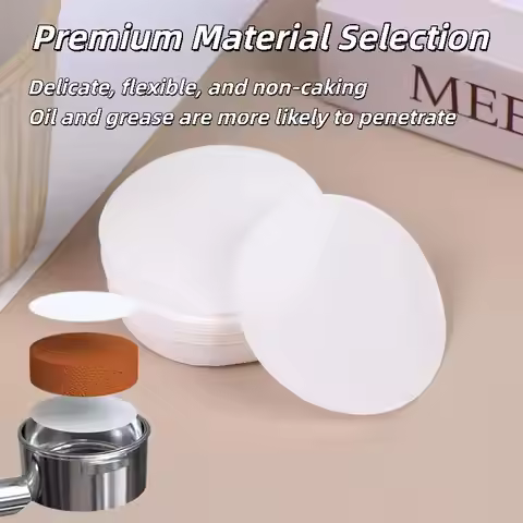 100/500Pcs 51/53/54/58mm Unbleached Espresso Filter Coffee Paper Filter Puck Screen Portafilter Pape