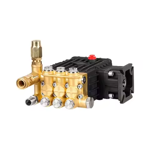 15L High Pressure Washer Pumps With Ceramic Plunger For G3/4 19.05Mm Shaft Engine Brass Construction