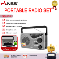 NSS Portable Electric Radio FM/AM/SW Speaker HI-FI Super Sound 4band am radio AC DC Operated NS-658