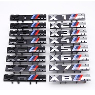 Car Front Grille Badge Logo Sticker M Series Number Sticker ABS Logo Suitable for BMW X2M X3M4 X5M X