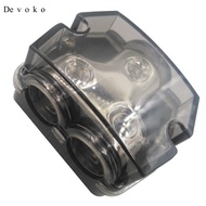 [Devoko] 2-Way Power /Ground Wire Distribution, 0-Gauge*1 Inputs 0-Gauge*2 Outputs