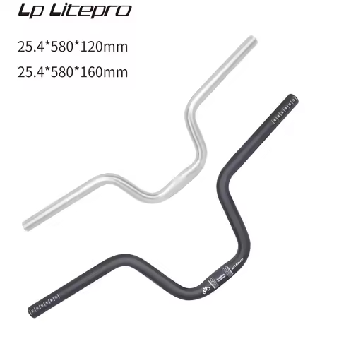 Litepro Folding Bike M Type Handlebar 120/160mm Height For Brompton Java NEO3 25.4*580mm Bicycle Acc