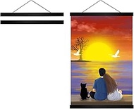 22 inch Wide Magnetic Poster Hanger Frame, 22x34 22x28 22x14 Wood Frame for Posters, Prints, Photos,