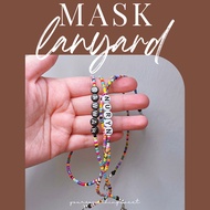 70cm / 50cm Facemask Lanyard of 2mm Random Colored Seed Beads Face Mask / Glasses Lanyard with Magne