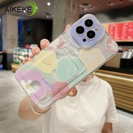 For Vivo Y22 Y22S 2022 4G Y17 Y15 Y12 Y11 Y12i Y3 Y16 Y01 Y02 Y02A Y02T Y35 Y15A Y15S Y02S X80 Pro Phone Case With Wallet Holder Card Back Cover Soft Smile Transparent Mobile Cases