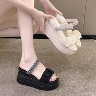 7CM STONE STRAPED CANE SLIPPERS HIGH QUALITY LINE BBCC11TT