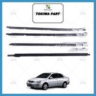 Toyota Altis 2003 - 2007 ZZE121 ZZE122 Outer Door Moulding Honda Chrome Lining Rubber Outer Glass Window Getah Pintu