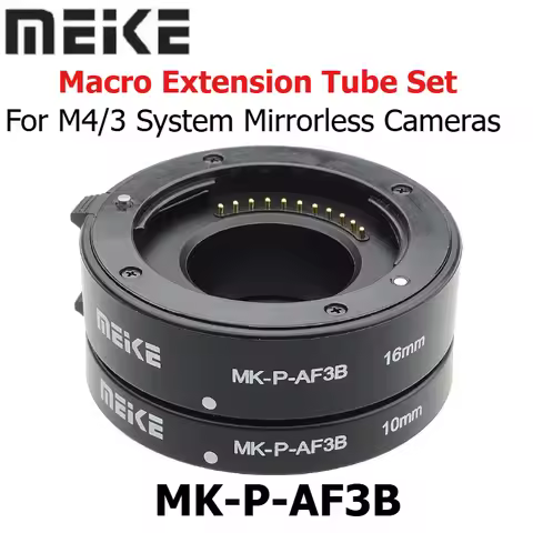 Meike MK-P-AF3B Auto Focus Macro Extension Tube Ring Kit for Panasonic Olympus M4/3 M43 MFT Mount Mi