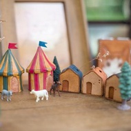 復古馬戲團可愛小帳蓬純牛皮零錢/戒指置物盒