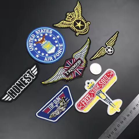 TOP GUN Iron Patches diy Military Patch Embroidery Aviation Pilot Tactical Badge Armband Garment Bac