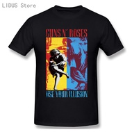 Rock Guns N Roses T Shirt Band Men Clothes Heavy Metal Tshirt Print Tshirts Hop Tees