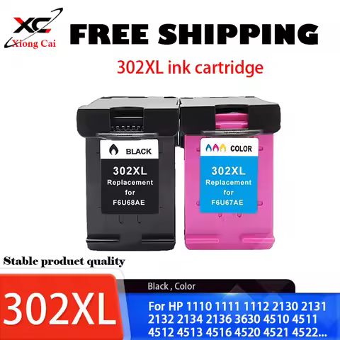 302XL ink cartridge,For HP Deskjet 1110 1111 1112 2130 2131 2132 2134 2136 3630 4510 4511 4512 4513 