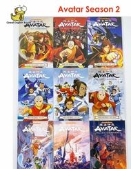 (In Stock) พร้อมส่งชุดหนังสือการ์ตูนภาษาอังกฤษ"Avatar อวตาร" ซีซั่น 2 จำนวน 9 เล่ม กระดาษมันอย่างดี