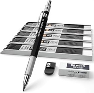 Nicpro 2.0 mm Mechanical Pencil Set, Artist Metal Lead Holder Metal Marker Carpenter pencils with 60