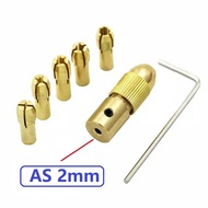 Kepala Bor Mini Collet Chuck Drill 7pcs Set Bor Dinamo Keyless as 2.3mm 3.17mm 5mm 4mm