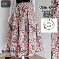 OLIVIA SKIRT ROK BATIK SOLO ROK KLOK PANJANG ROK BATIK wanita bawahan batik klok batik panjang syari katun primisima unggul jaya allsize opsi jumbo lingkar pinggang karet 90-95 cm. BY BSO BATIK SOLO BISA COD BATIK ROK PANJANG MURAH