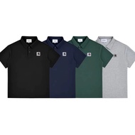 [100% original] C/*arharttttt polo shirt embroidered casual short sleeved top loose simple POLO shir