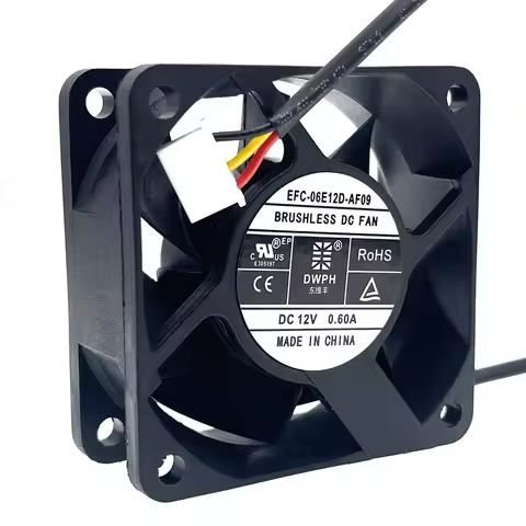 EFC-06E12D EFC-06E12D-AF09 6025 12V 0.60A 60X60X25mm 60mm 6cm Server Inverter Power Supply PSU Axial