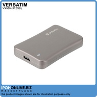 Verbatim Vx560 512GB SSD USB 3.1 External Solid State Drive - Perfect For 4K Video | Ipohonline