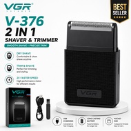 VGR V-376 2-in-1 Electric Foil Shaver for Men Cordless USB Rechargeable Beard & Mustache Trimmer Min