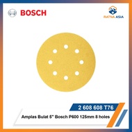 Bosch P600 125mm 8-hole Round Sandpaper