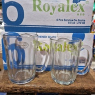 ROYALEX 6pcs Glass Cups with Stalks FM 300 and FM 360 + Bubble Wrap