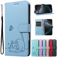 Creative Embossing Flip Case for OnePlus 13 13R 12 12R 11 10T 9 Nord CE 4 3 2 N20 Ave 5 Pro Lite 5G 