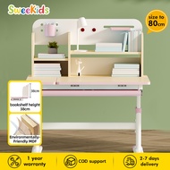 SWEEKIDS T230 โต๊ะเรียนสำหรับเด็กอายุ 3-15 ปี พร้อมโต๊ะเรียน 80 ซม. และชั้นวางหนังสือ 38 ซม.