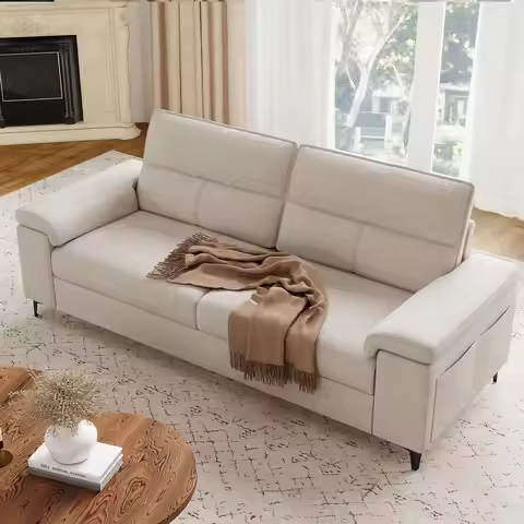 88.97" Modern Couches for Living Room, Deep Seat Sofa with 8”Cushion, Comfy 2-Seater Chenille Lovese