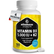 D3 K2 5.000 IU & 100ug (MK7) 180 Tablet D3 K2 selama 6 bulan untuk fungsi gigi B dan sistem imun. Ku