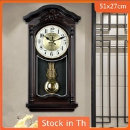 MOONLIGHT- 【ผู้ขายท้องถิ่น】นาฬิกาแขวนควอตซ์โบราณห้องนั่งเล่นนาฬิกาแขวนลูกตุ้มขนาดใหญ่ในครัวเรือนนาฬิกาแกว่งเสียงทุกชั่วโมง