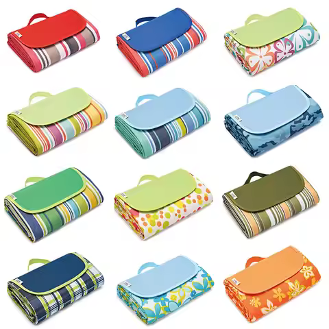 Oxford Cloth Outdoor Picnic Mat Foldable Backpack Design Moisture-proof Garden Lawn Mat Beach Mat Te