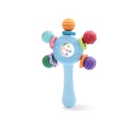 Baby Rattle Toys, 2-in-1 Rattle & Teaser, Baby Sensory Toys for 0-6 Months, Montessori Early Learnin