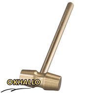 OKHALLO Hammer, Brass Yellow Gavel, Court Courtroom Gavel Company