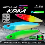 Metal Jig Bait 20 Gram SKYVIU KOKA 20gram FULL GID Neon Slow Jig Bait Micro Jig 20 gr Micro Jig 20gr