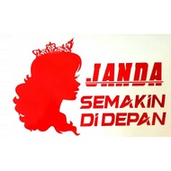 JANDA SEMAKIN DIDEPAN.STICKER AYAT LUCU.STICKER LORI,STICKER TRUCK,STICKER CERMIN.